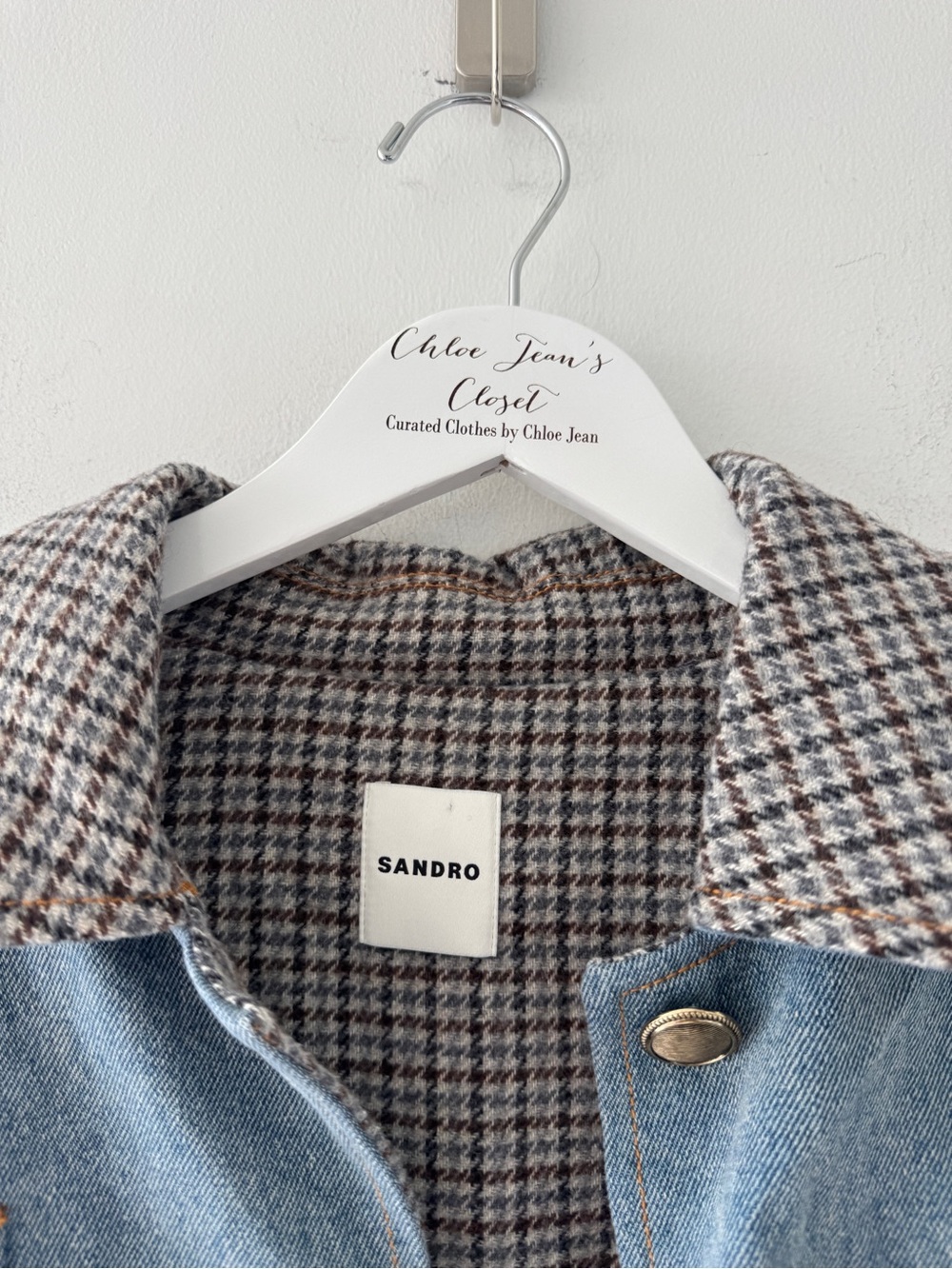 SANDRO Elias Denim Jacket 38 - Picture 6 of 10